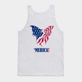 Patriotic eagle merica usa flag 4th of July outfit Tank Top